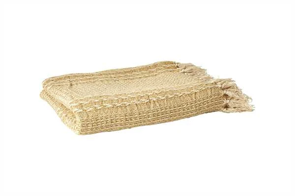 Plaid M/frynser 130x170cm - Sand/Carry 3 Plaid M/frynser 130x170cm - Sand/Carry